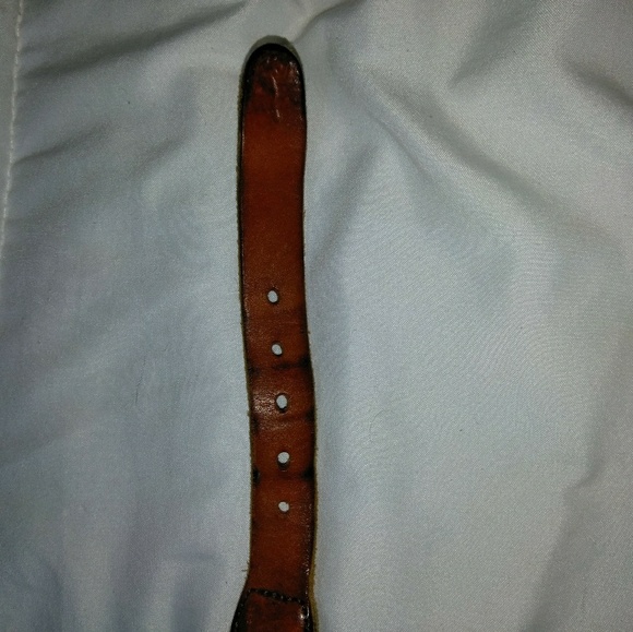 Boys 22 inch Leather & Brass Belt - Picture 5 of 7